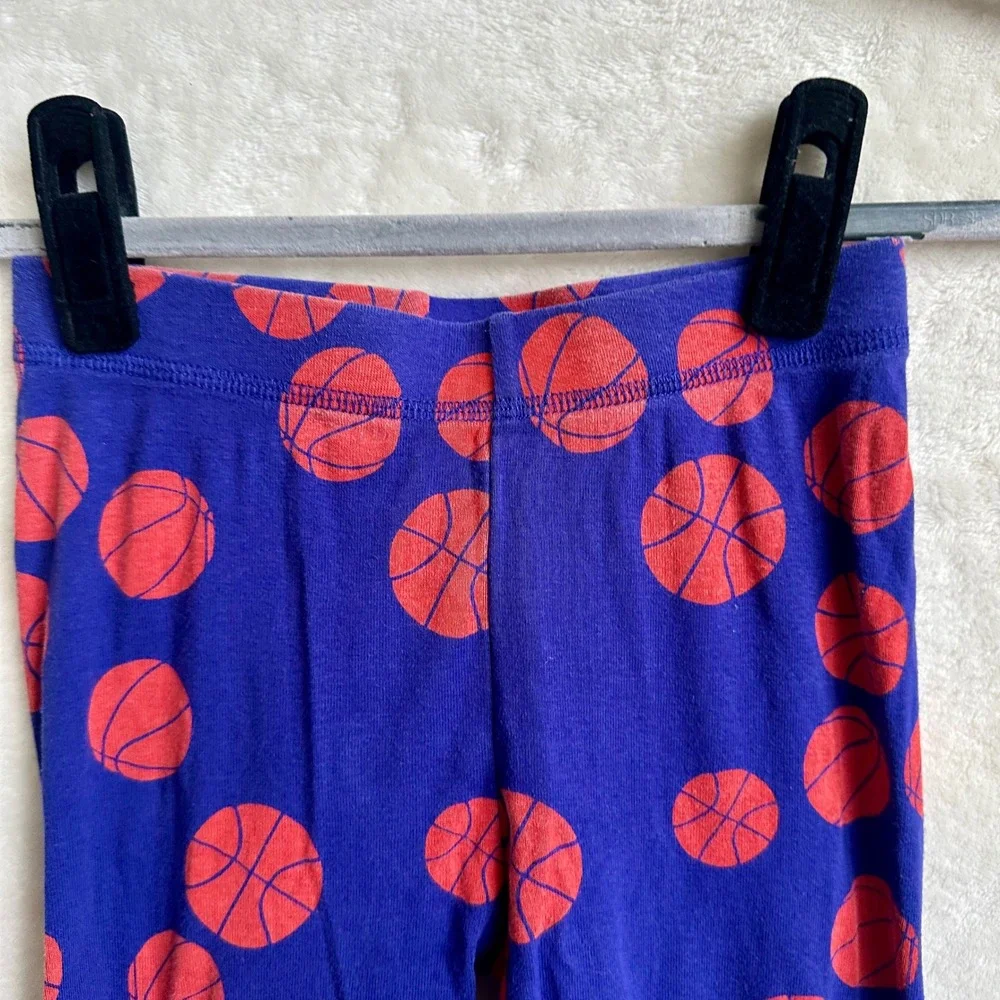 Gap Kids Organic Cotton Basketball Print Sleep Leggings Blue Orange Size 8